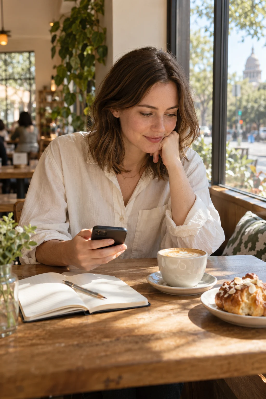 A food creator exploring a local café through her own perspective